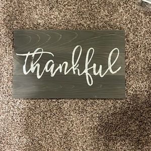 Thankful wood pallet sign